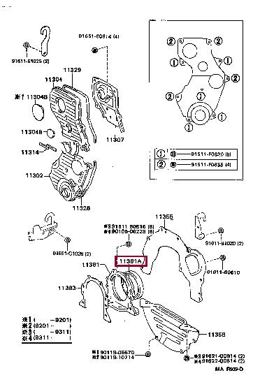 Сальники коленвала. Задній сальник колінчастого вала TOYOTA 9031185007