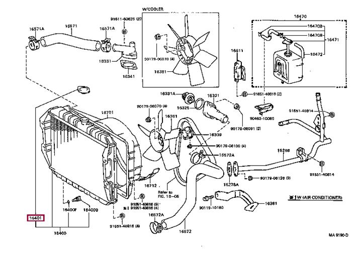 Крышки радиаторов. Кришка радіатора TOYOTA 1640154750