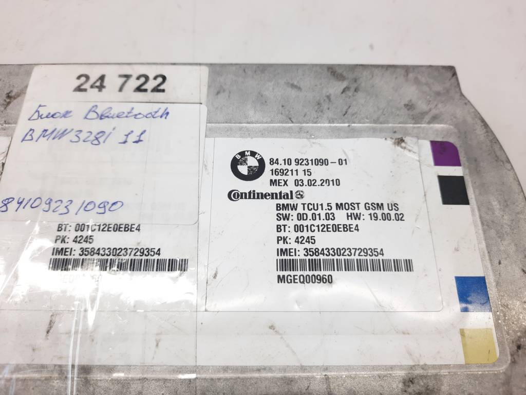 328i xdrive Блок Bluetooth BMW 328i xDrive 2011 84109231090 BMW 328i xDrive 3
