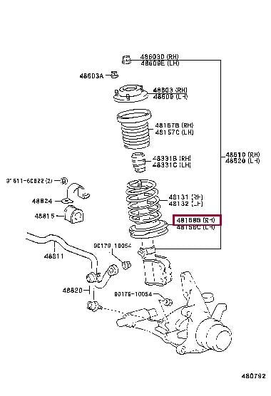 Тарелка пружины. Тарілка пружини TOYOTA 4815833030