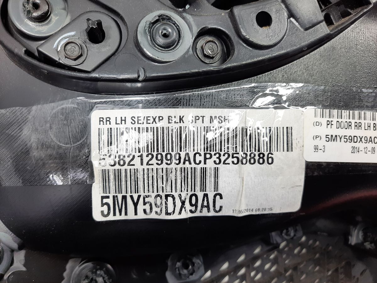 Dart Карта дверей задньої лівої (чорна) шкіра з тканиною Dodge Dart 2014-2015 5MY59DX9AD Dodge Dart 8