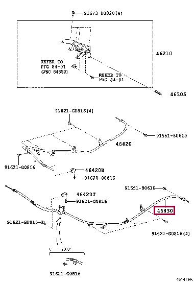 Тросы ручника. Трос ручника TOYOTA 4643060030 Тросы ручника. Трос ручника TOYOTA 4643060030