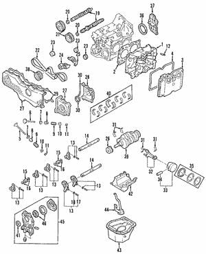 Кольца поршневые. Поршневі кільця, комплект SUBARU 12033AB340