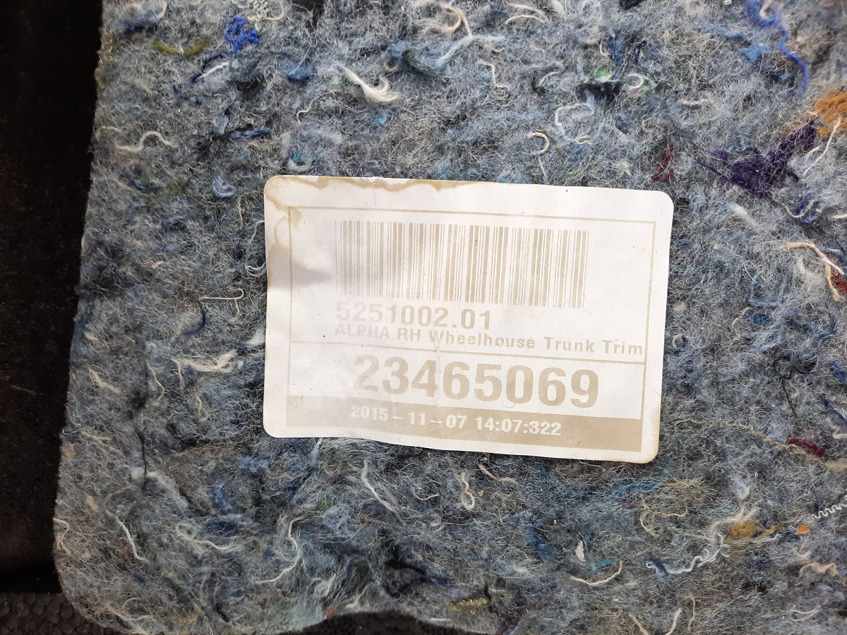 Ats Обшивка багажного отделения правая Cadillac ATS 2013-2018 23465069 Cadillac ATS 22