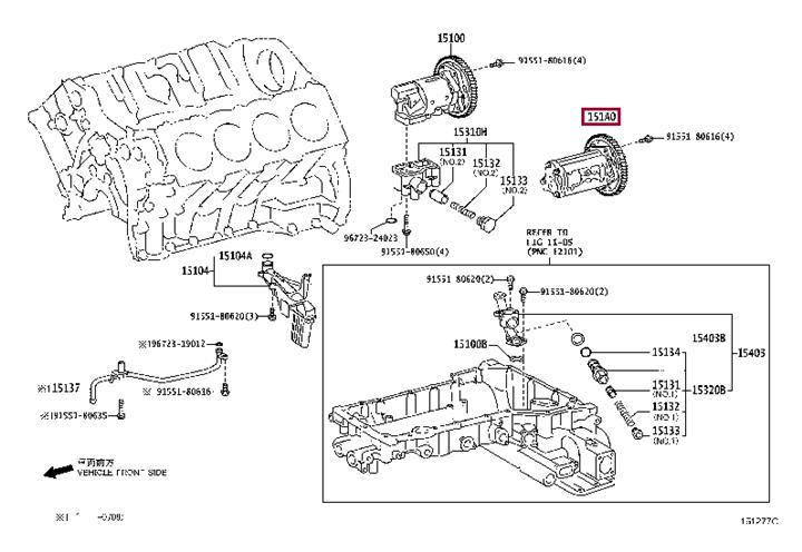 Масляные насосы. Насос оливний TOYOTA 151A051020 Масляные насосы. Насос оливний TOYOTA 151A051020