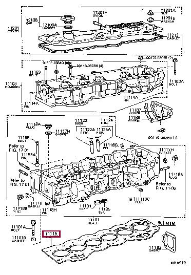 Прокладки гбц. Прокладка ГБЦ TOYOTA 1111570020
