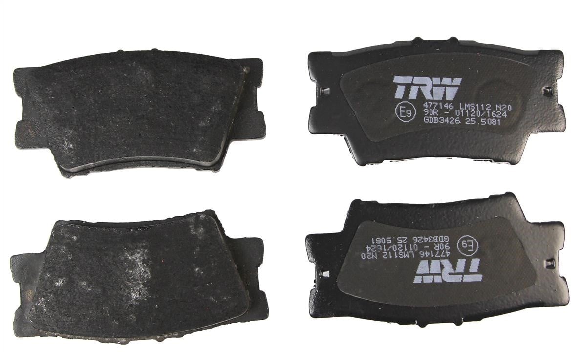 Дисковые. Гальмівні колодки дискові TRW COTEC, комплект TRW GDB3426