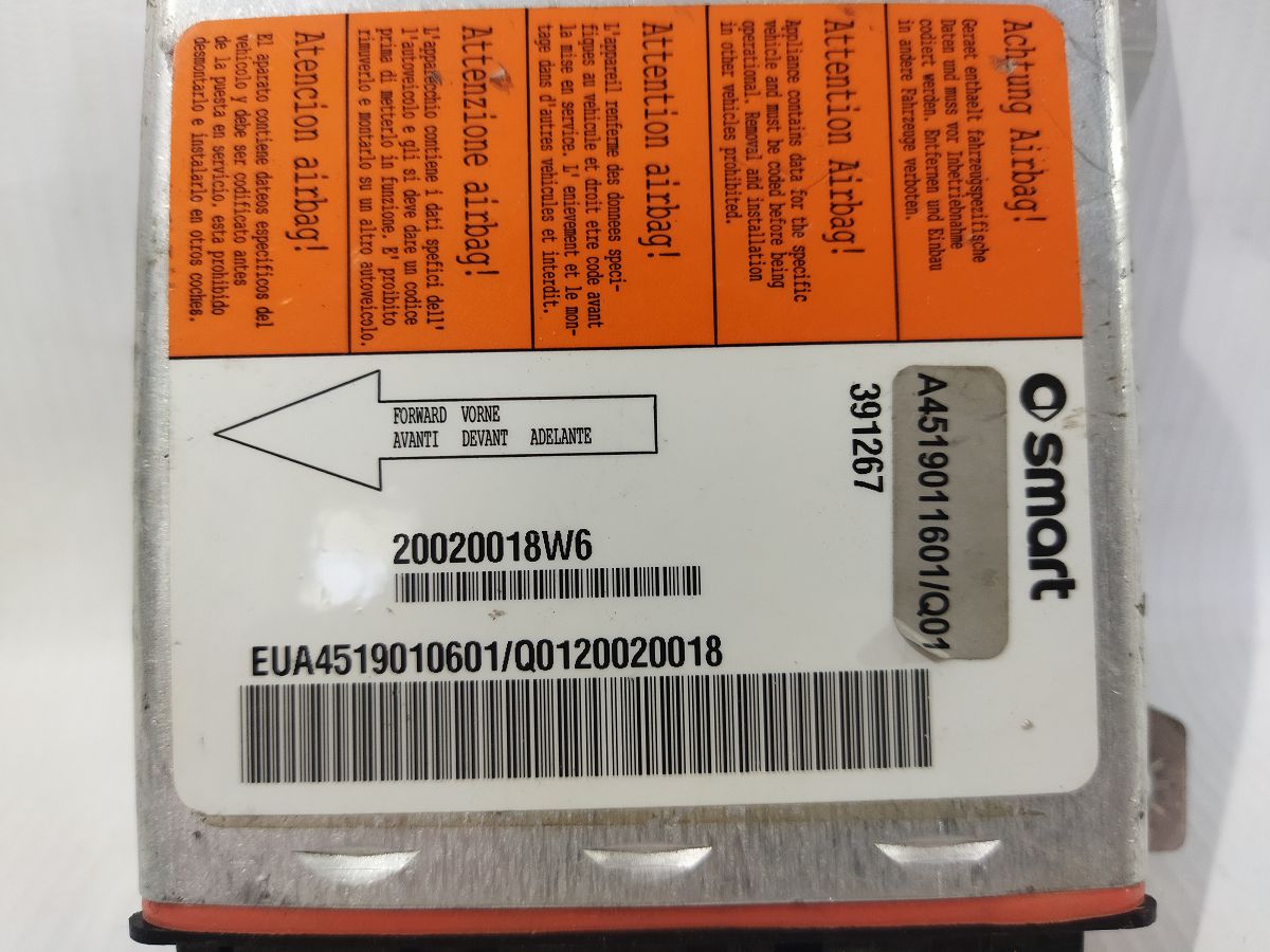 Fortwo Блок SRS Smart Fortwo 2008-2016 A4519010401 Smart Fortwo 4 Fortwo Блок SRS Smart Fortwo 2008-2016 A4519010401 Smart Fortwo 4