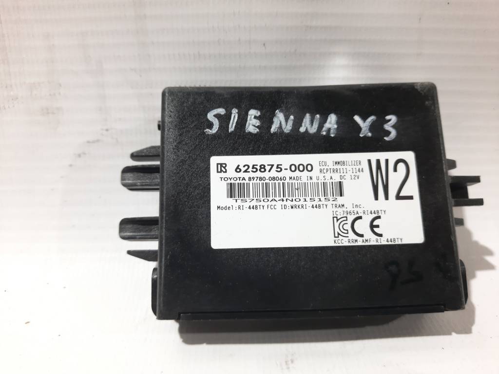 Sienna Блок розпізнавання ключа Toyota SIENNA 2015-2019 89780-08060 Toyota SIENNA 2