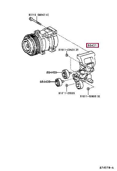 Натяжители ремня. Ролик натяжной TOYOTA 1662030010