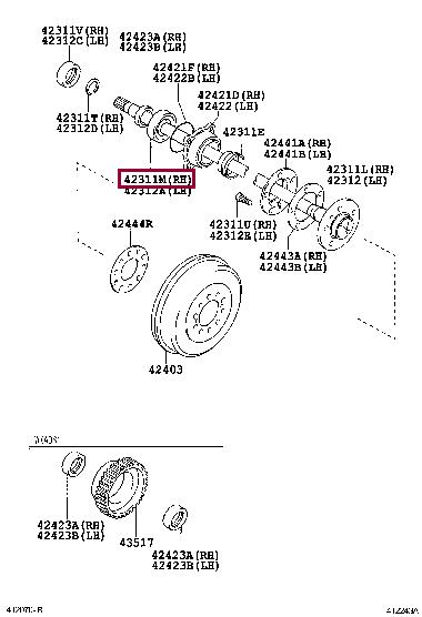 Подшипник ступицы. Подшипник ступицы колеса, комплект TOYOTA 90363T0009