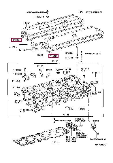 Прокладки клапанной крышки. Прокладка клапанної кришки TOYOTA 1121346020
