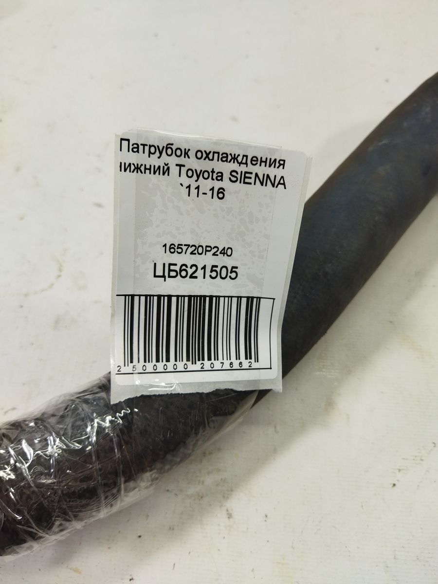 Sienna Патрубок охолодження нижній Toyota SIENNA 2011-2016 165720P240 Toyota SIENNA 3