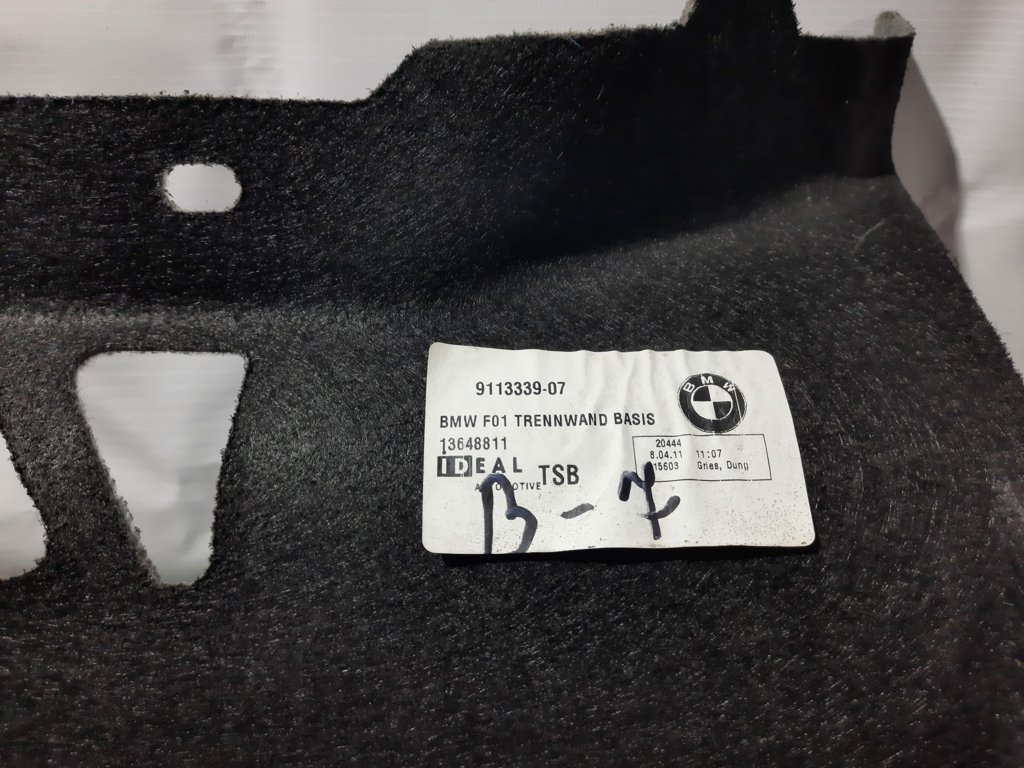 7 series Шторка багажника BMW 7 2012 911333907 BMW 7 3