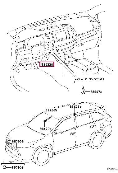 Датчики температуры. Датчик температури салону TOYOTA 8862547021