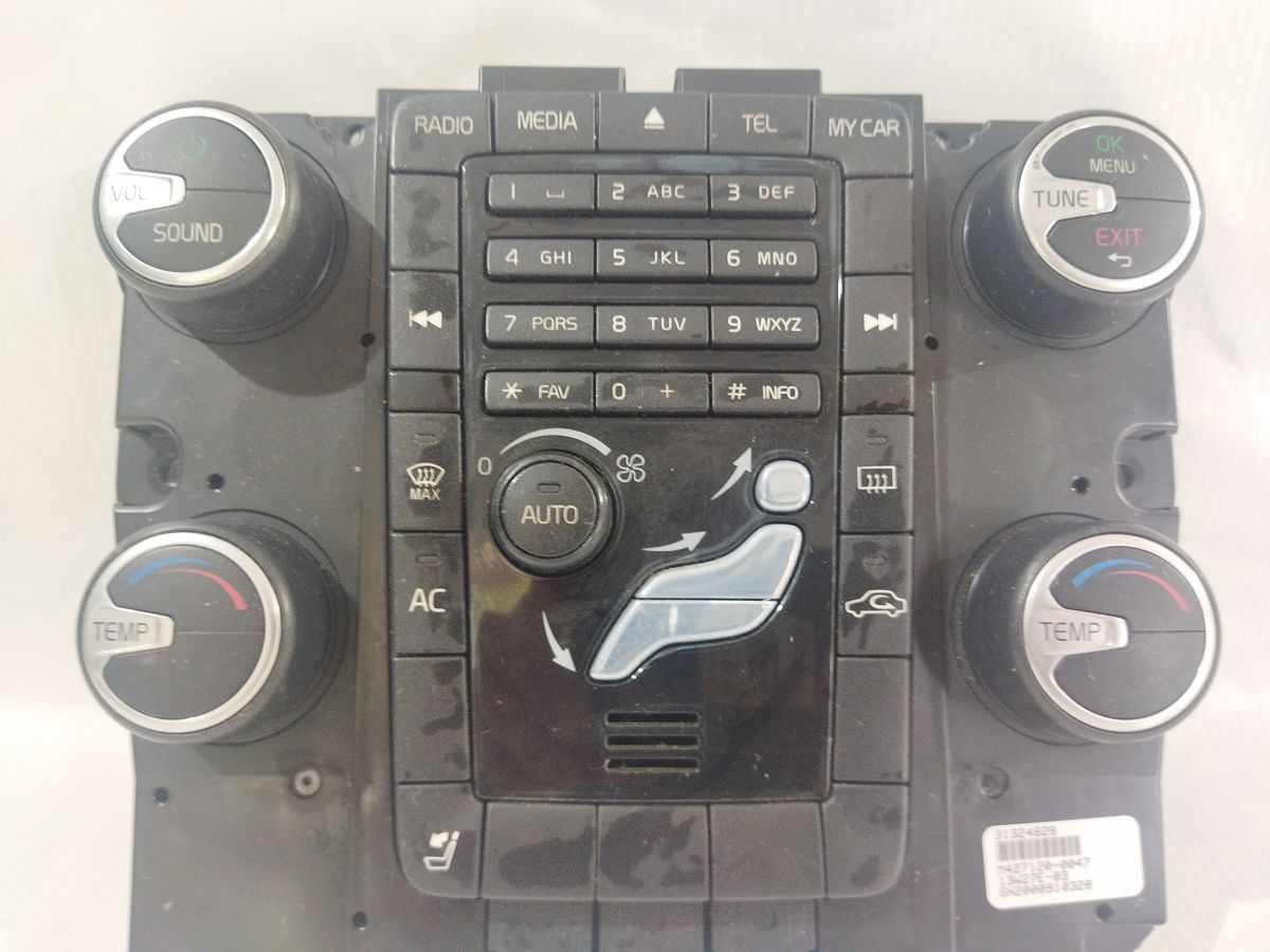 S60 Панель управления климат контролем Volvo S60 2014-2018 31443427 Volvo S60 4 S60 Панель управления климат контролем Volvo S60 2014-2018 31443427 Volvo S60 4