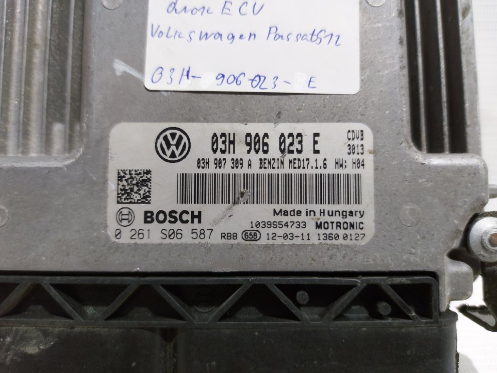 Passat s Блок ECU Volkswagen Passat S 2012 03H906023E Volkswagen Passat S 2 Passat s Блок ECU Volkswagen Passat S 2012 03H906023E Volkswagen Passat S 2