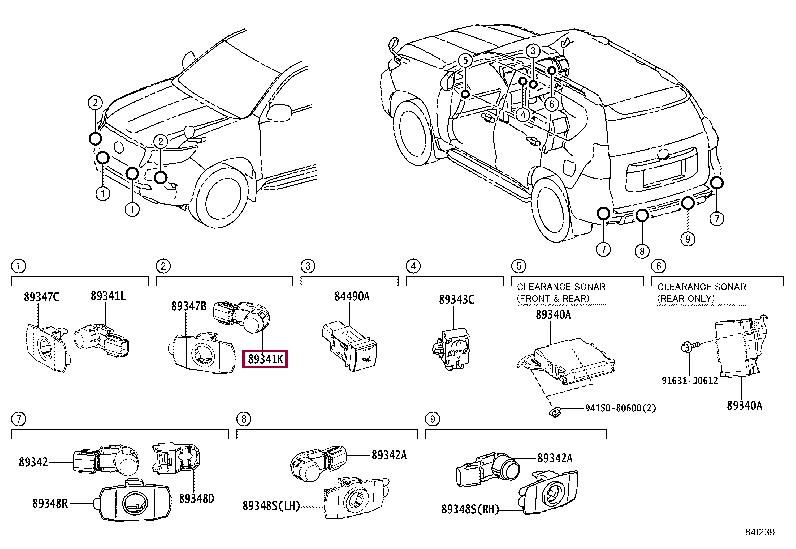 Датчики парковки (парктроник). Датчик паркування TOYOTA 8934160060C0