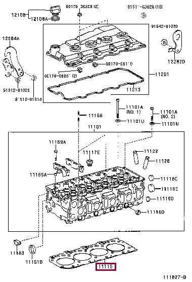 Прокладки гбц. Прокладка ГБЦ TOYOTA 1111530032B0
