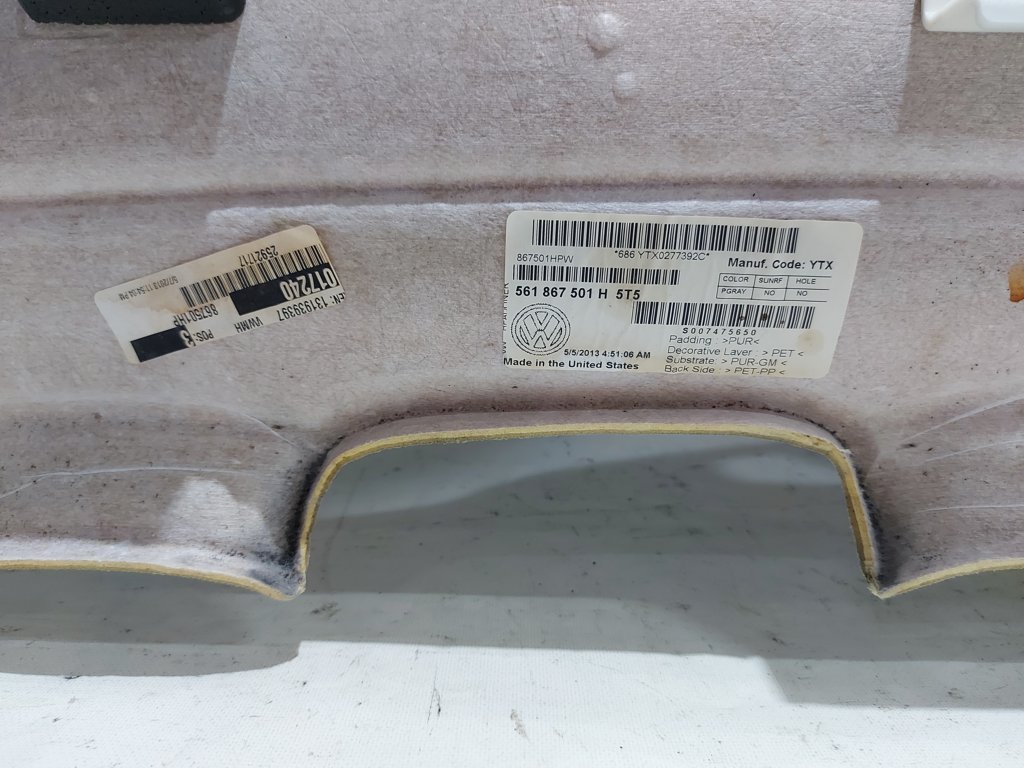 Passat s Потолок Volkswagen Passat S 2012-2015 561867501H3Y3 Volkswagen Passat S 9