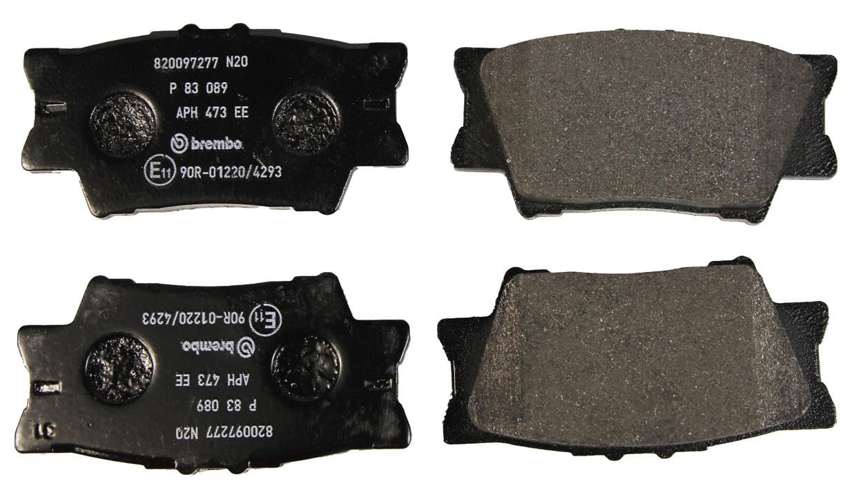 Дисковые. Тормозные колодки дисковые, комплект BREMBO P83089 Дисковые. Тормозные колодки дисковые, комплект BREMBO P83089