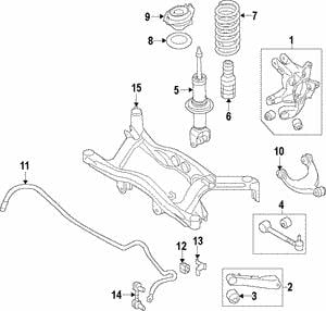 Стойки стабилизатора. Стійка заднього стабілізатора SUBARU 20470AJ010