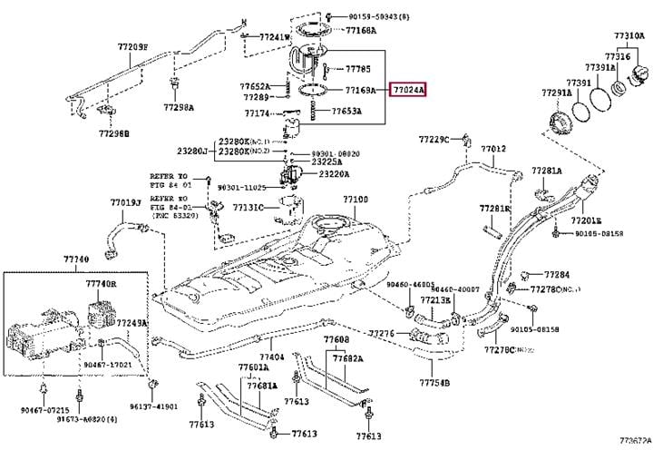 Насосы топливные в сборе Насос топливный TOYOTA 7702442070 1 Насосы топливные в сборе Насос топливный TOYOTA 7702442070 1