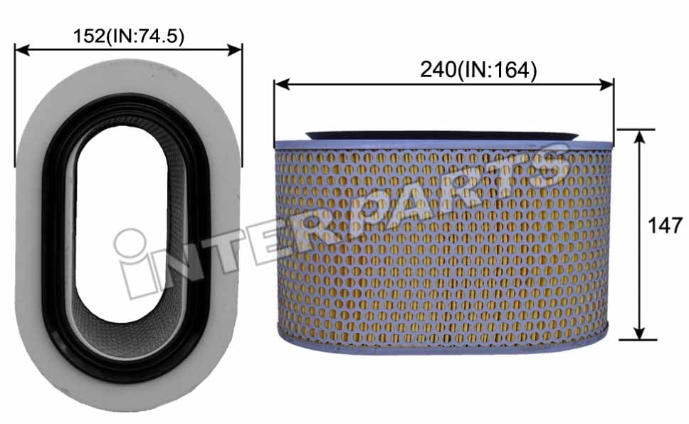 Воздушные фильтры. Повітряний фільтр INTERPARTS IPA308