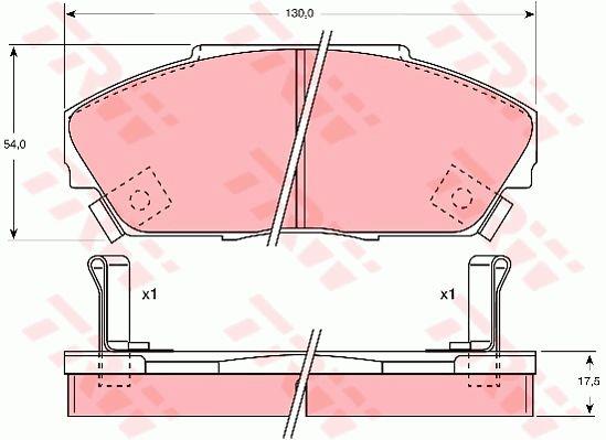 Дисковые. Гальмівні колодки дискові TRW COTEC, комплект LUCAS GDB733