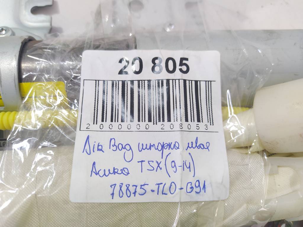 Tsx Air Bag шторка ліва Acura TSX 2009-2014 78875TL0G91 Acura TSX 9