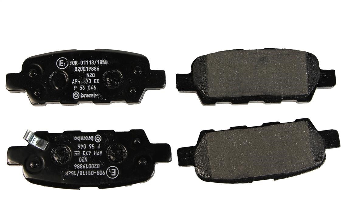 Дисковые. Гальмівні колодки дискові, комплект BREMBO P56046