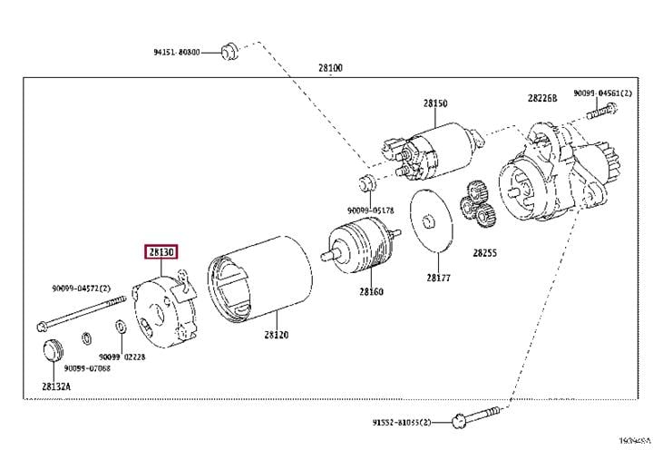 Крышки стартера. Передня кришка стартера TOYOTA 2813020020