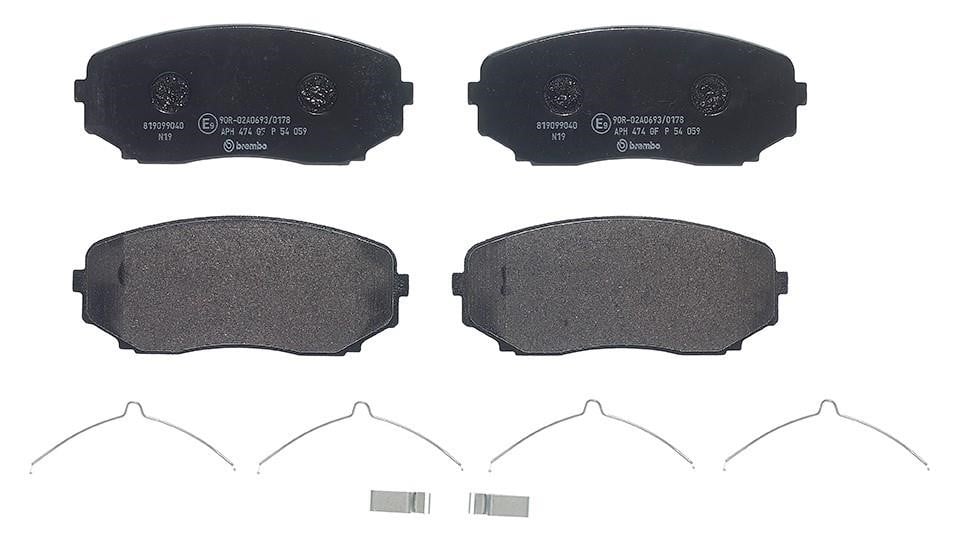Дисковые. Гальмівні колодки дискові, комплект BREMBO P54059